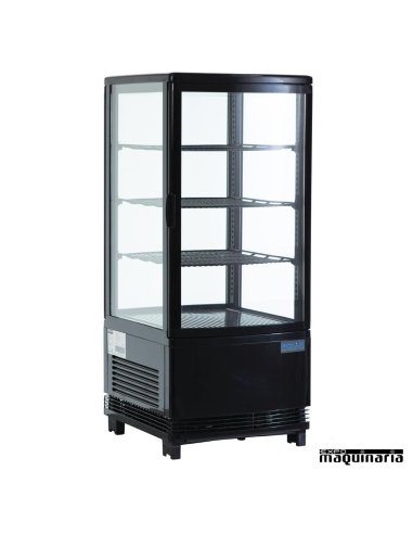 Expositor refrigerado negro 68 litros cristal 4 caras NIG211