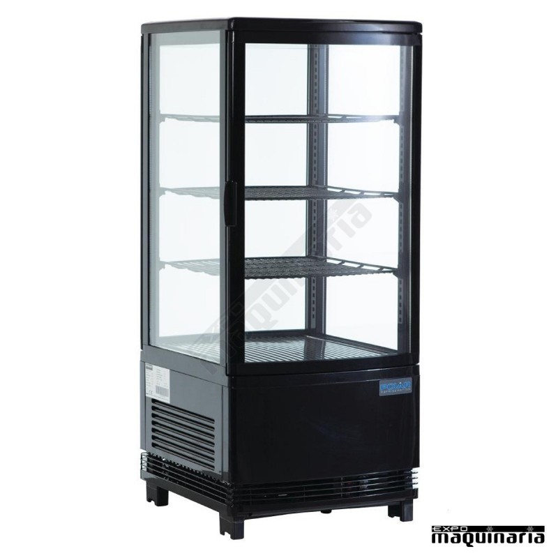 Expositor refrigerado negro 68 litros cristal 4 caras NIG211