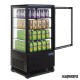 Expositor refrigerado negro 68 litros cristal 4 caras NIG211 abierto