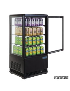 Expositor refrigerado negro 68 litros cristal 4 caras NIG211 2