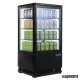 Expositor refrigerado negro 68 litros cristal 4 caras NIG211 cerrado