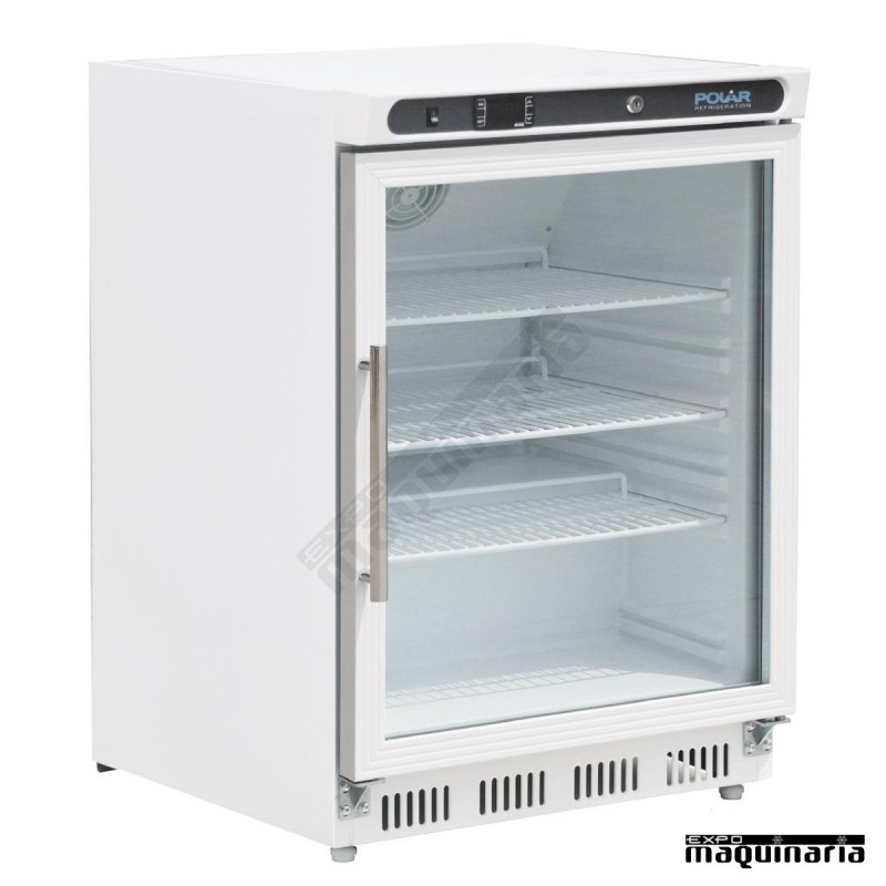 Refrigerador expositor puerta cristal bajo mostrador 150L CD086