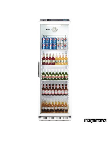 Refrigerador expositor puerta cristal bajo mostrador 400L CD087 lleno