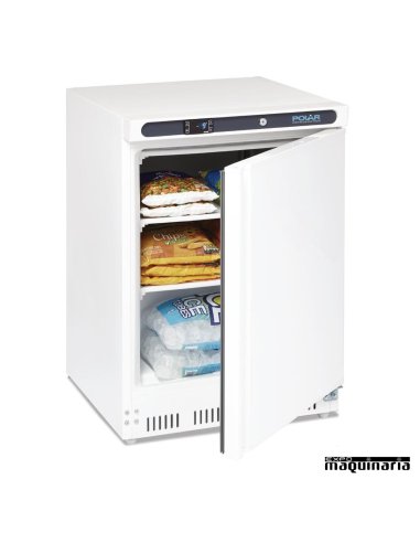 Congelador bajo mesa blanco NICD611 abierto