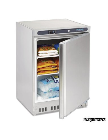 Congelador bajo mostrador inox NICD081 abierto