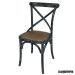 Silla de madera Bolero  con respaldo negro lavado