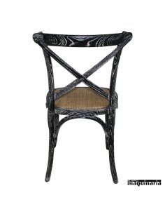 Silla de madera Bolero  con respaldo negro lavado 2
