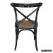 Silla de madera Bolero  con respaldo negro lavado trasera
