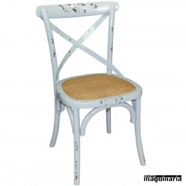 Silla de madera Bolero con respaldo en cruz NIGG655