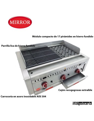 Barbacoa a gas MIRROR IRON-STONE3