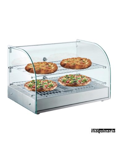 Vitrina caliente sobremostrador doble NICK916 con alimentos