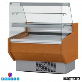 Vitrina expositora de pastelería 1 m cristal recto