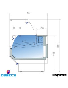 Vitrina expositora de pastelería COCVEPD915RR 2