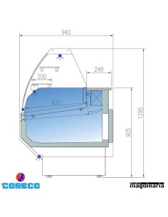 Vitrina expositora de pastelería COCVEPD920C 2
