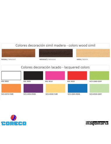 Vitrina expositora de pastelería COCVEPD920RR colores