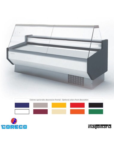 Vitrina expositora carnicería cristal recto COCVED825R (252.5 cm) colores