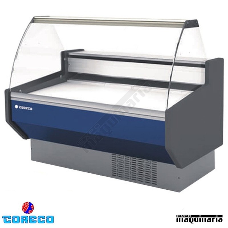 Vitrina expositora frío ventilado cristal curvo COCVED815C (152x80)