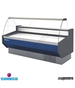 Vitrina expositora carnicería cristal curvo COCVED825C (252.5 cm)