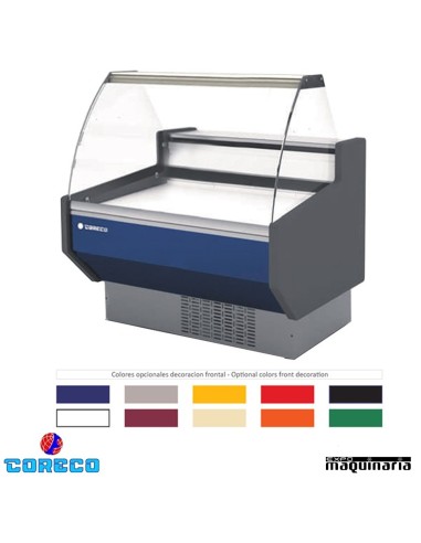 Vitrina expositora frío estático cristal curvo COCVED910C (105x90) colores