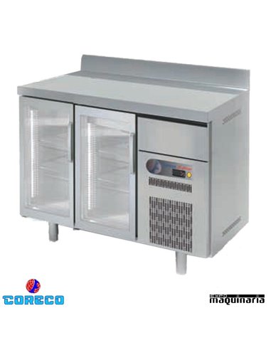 Frente mostrador refrigeración puertas cristal COFSRV150