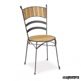 Silla de forja asiento teka IM161T