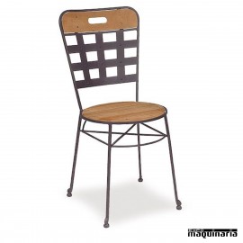 Silla de forja asiento teka IM171T
