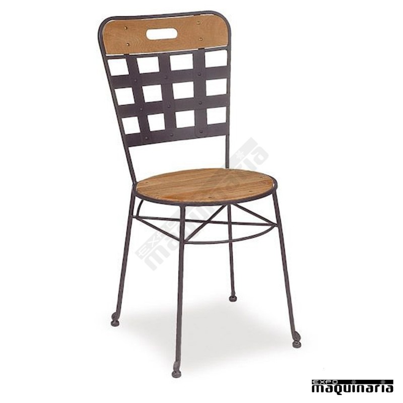 Silla de forja asiento teka IM171T