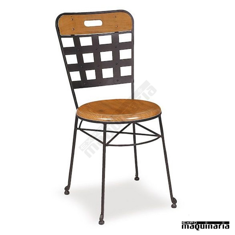 Silla forja cafeteria asiento "solo" IM171S