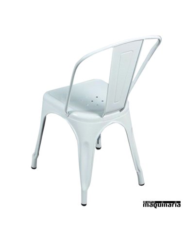 Silla hostelería vintage ecotolix FABOHEMIA color blanco