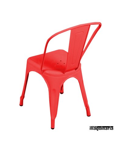 Silla hostelería vintage ecotolix FABOHEMIA color rojo