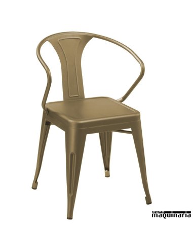 Sillón hostelería vintage ecotolix FAPILSEN color bronce
