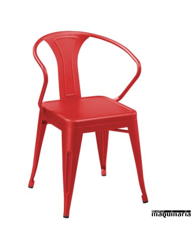 Sillón hostelería vintage ecotolix FAPILSEN color rojo