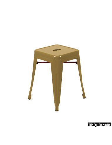 Banqueta baja hostelería hierro vintage FAPASSION-BAJA bronce