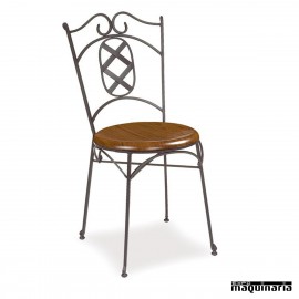 Silla de forja hostelería asiento SOLO