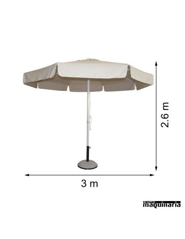 Parasol redondo 3 metros 7R510 medidas