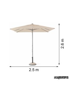 Sombrilla de jardín cuadrada 3x3 metros 2