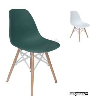 Sillas de madera y poliéster DL820