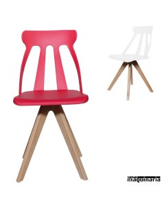Silla de diseño hostelerías DL630 fucsia