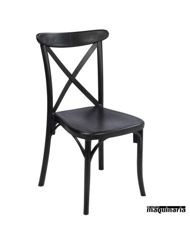 Silla apilable terraza 1R123 negro