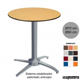 Mesa redonda terraza 3R504COR anticojeo