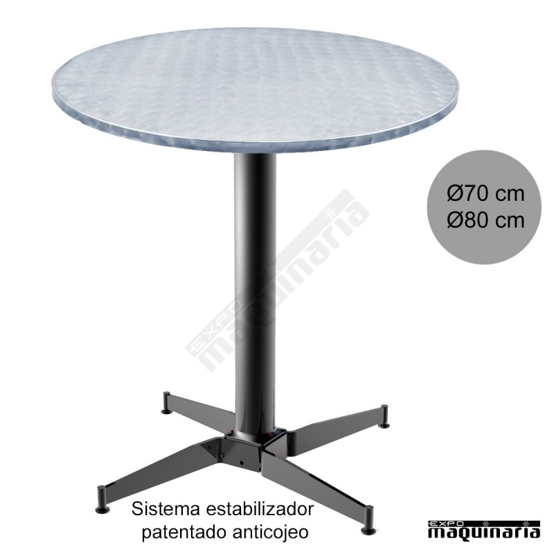 Mesa redonda aluminio con estabilizador 3R506ALR