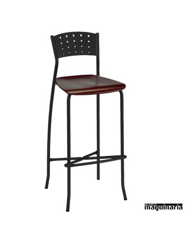 Taburete bar personalizable asiento madera 5R32MA 