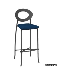 Taburete cafetería  respaldo ovalado 5R025TA armazón color negro