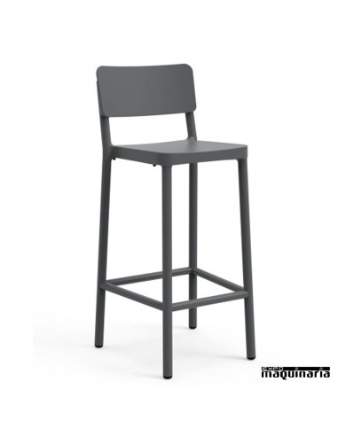 Taburetes de cocina y terraza RELISBOA-Mcolor gris oscuro