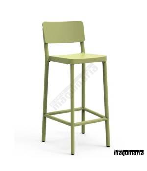 Taburete alto terraza RELISBOA-T color verde oliva