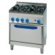 Cocina industrial a gas CLPF70GG7 con 4 quemadores y horno industrial
