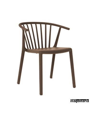 Silla terraza REWOODY color chocolate