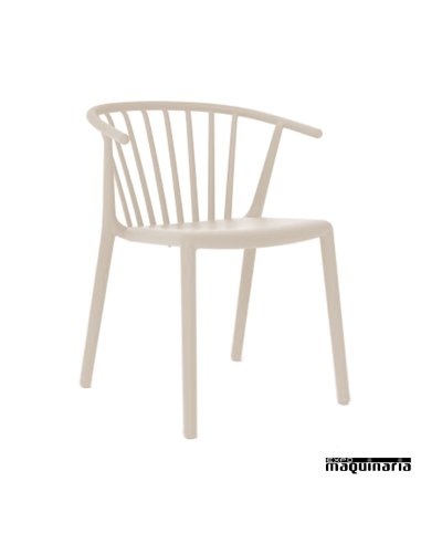 Silla terraza REWOODY color marfil