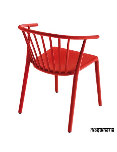 Silla terraza REWOODY color rojo