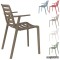 Silla con brazos apilable terraza RESLATKAT-B